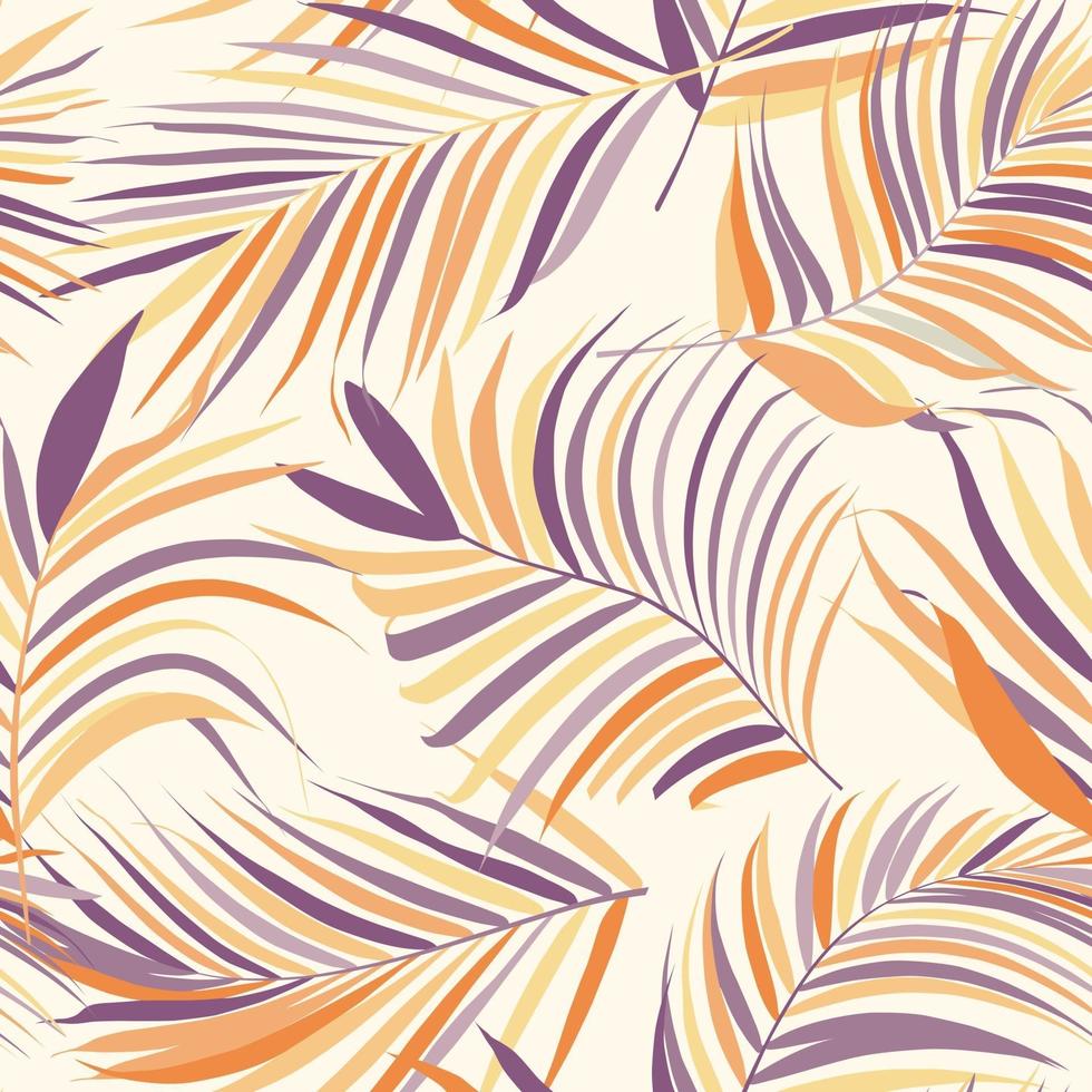 Palm leaf vector seamless pattern