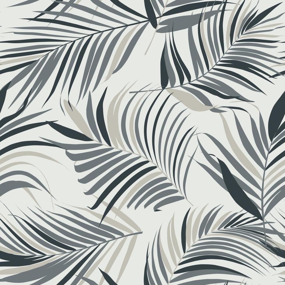 Palm leaf vector seamless pattern