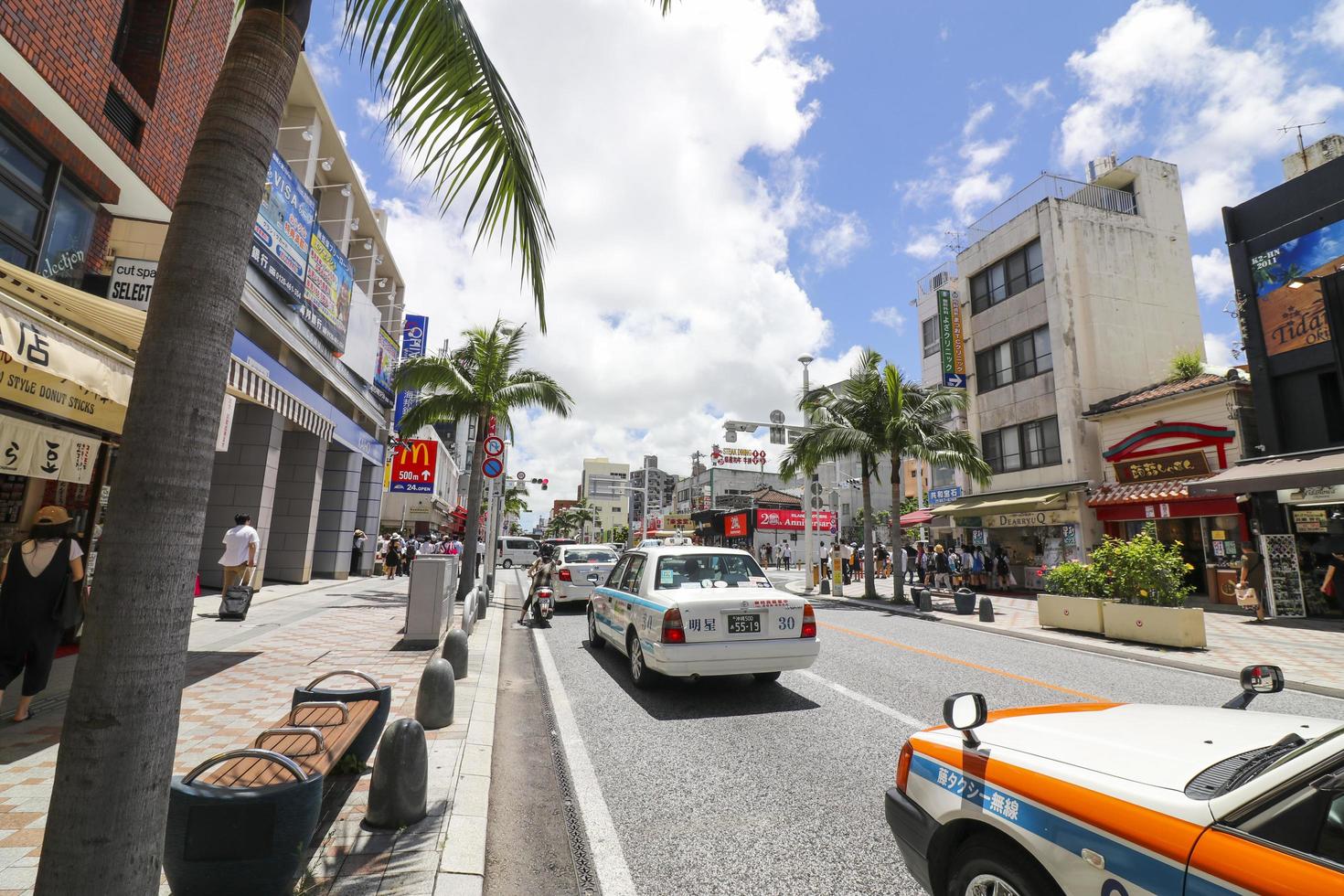 Okinawa, Japan 2016- City street in summer photo