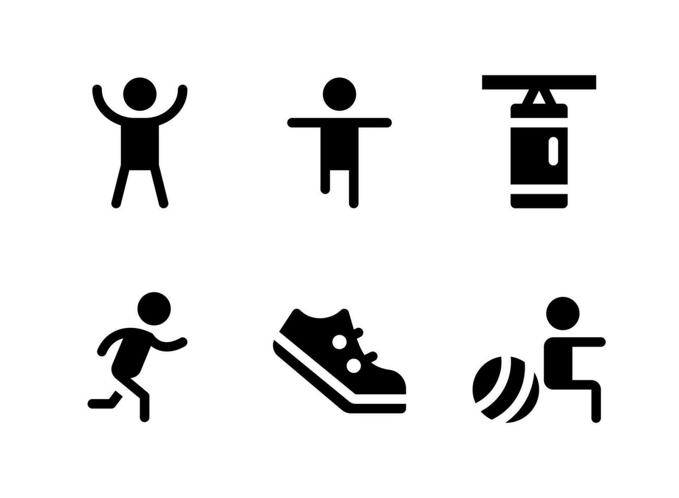 Simple Set of Fitness Related Vector Solid Icons