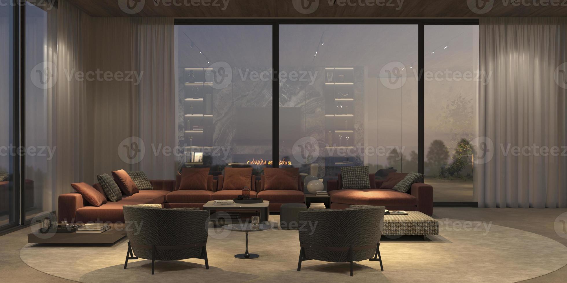 Modern luxury living room set photo