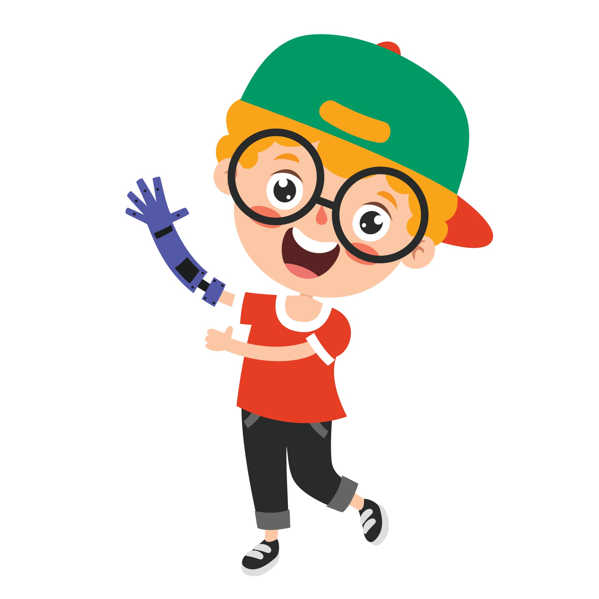 Funny Cartoon Character Using Prosthesis 2395987 Vector Art at Vecteezy