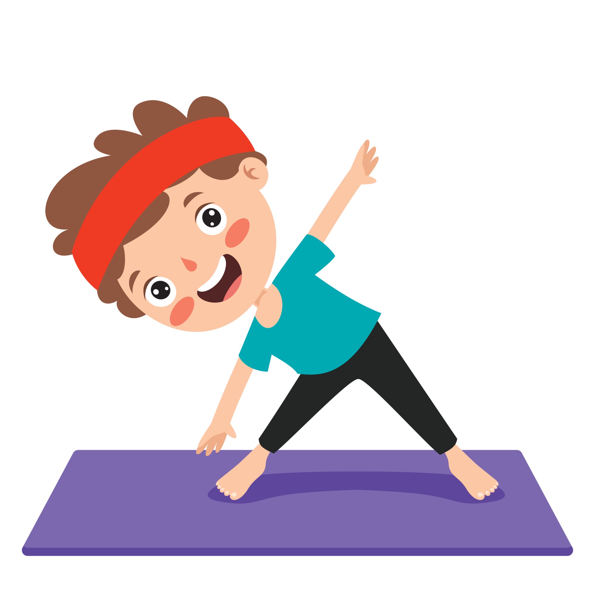 Funny Kid In Yoga Pose 2396101 Vector Art at Vecteezy