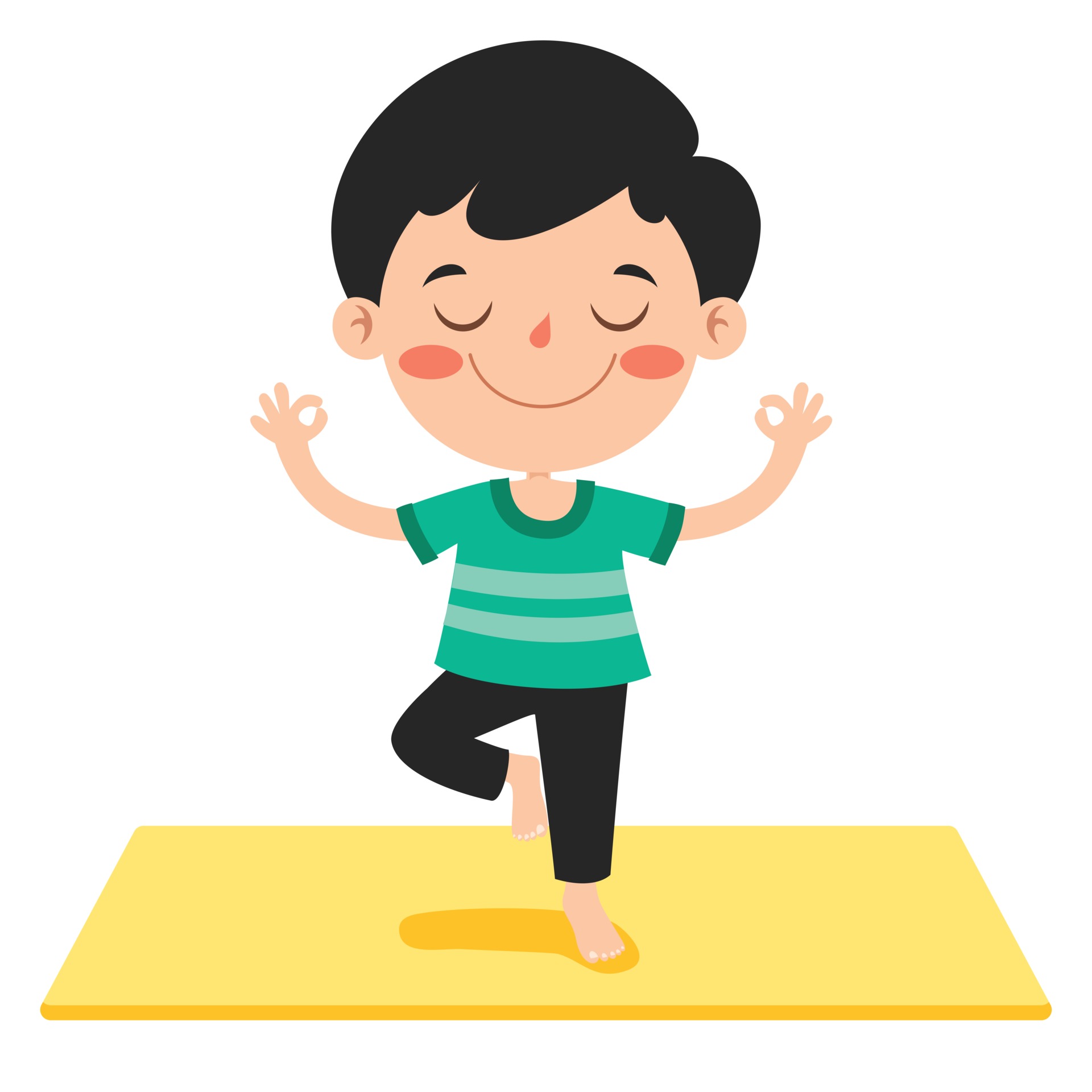 Funny Kid In Yoga Pose 2396101 Vector Art at Vecteezy