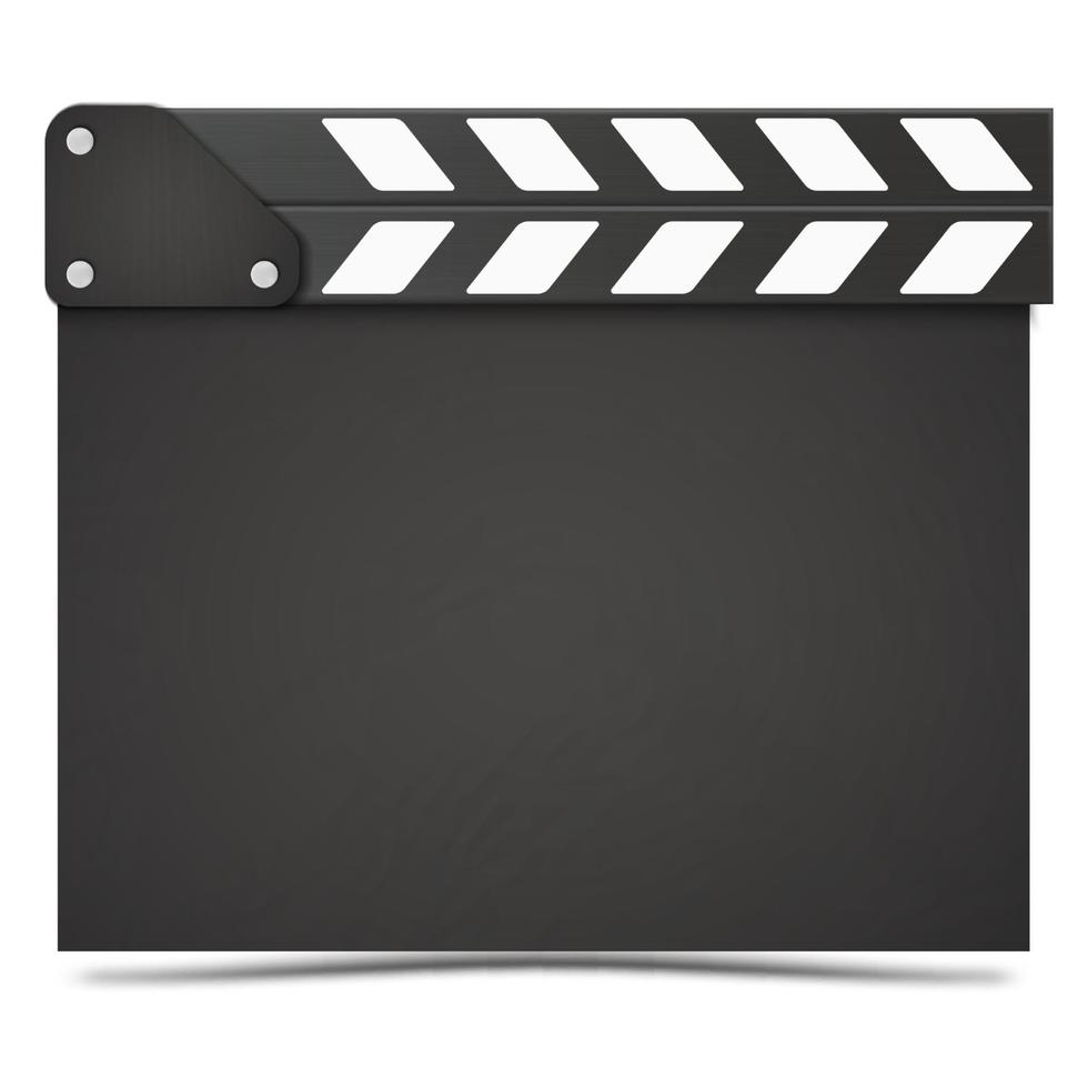 Realistic Movie clapper board Vector