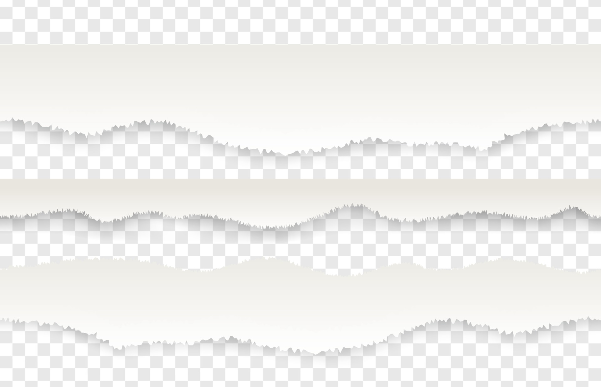 Torn paper edge Realistic seamless pattern of ragged or ripped pages