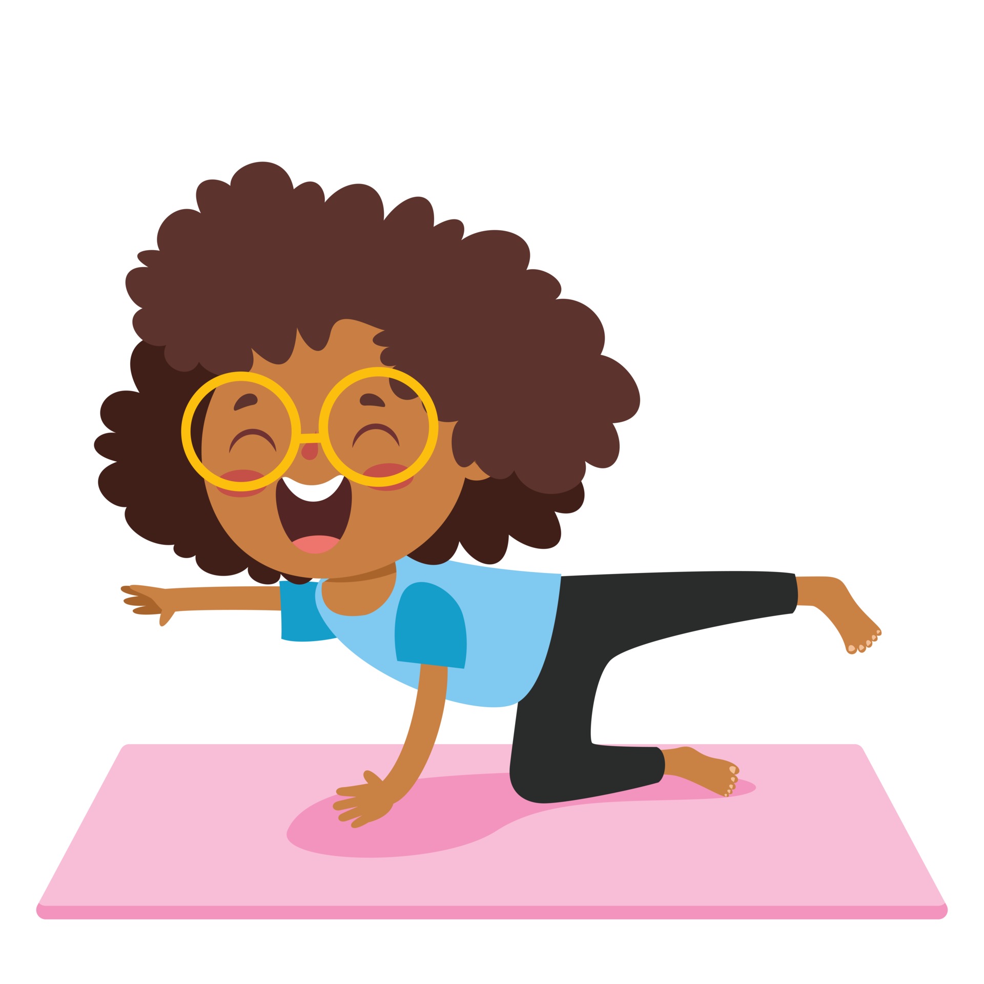 Funny Kid In Yoga Pose 2396135 Vector Art at Vecteezy