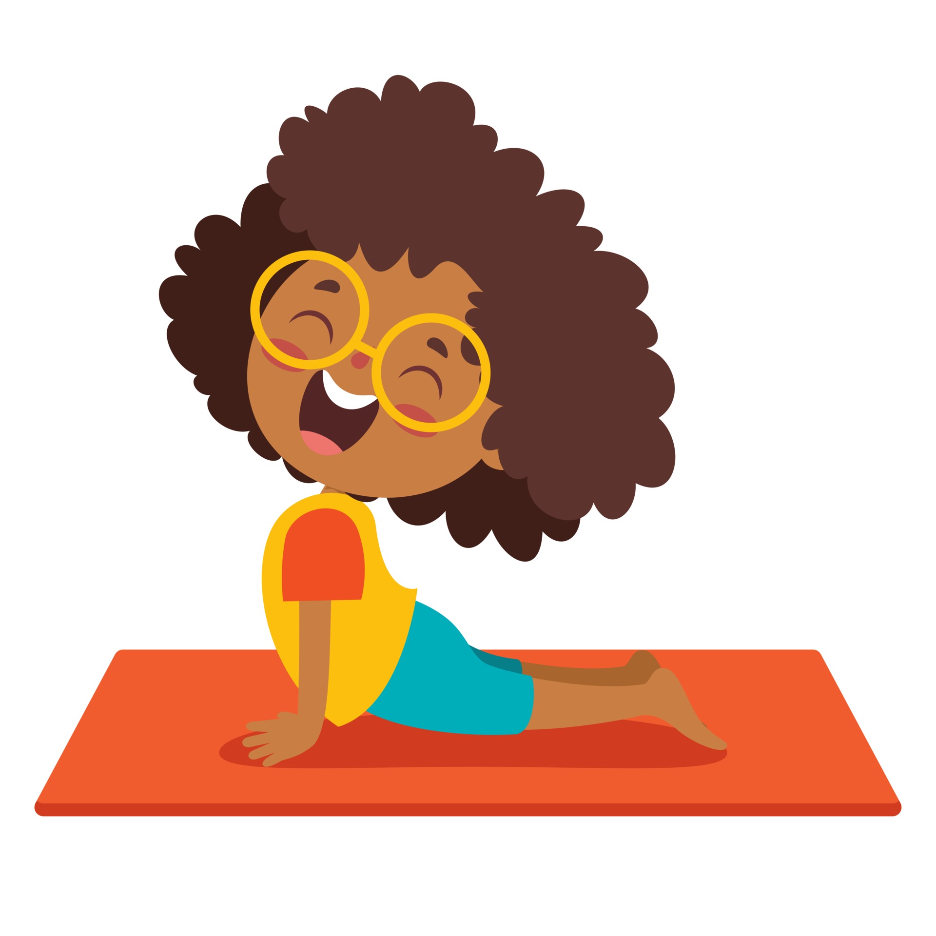 Funny Kid In Yoga Pose 2396101 Vector Art at Vecteezy