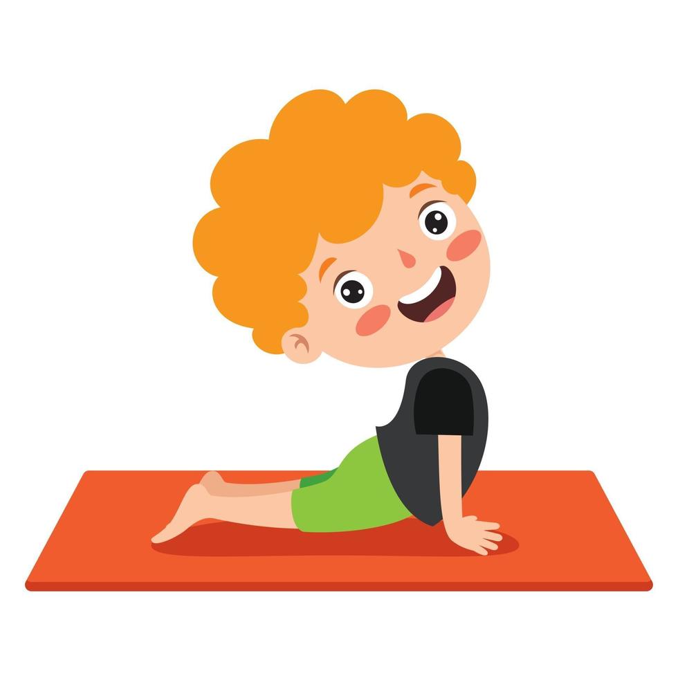 Yoga Position. Funny cartoon and vector isolated illustration Stock Vector  Image & Art - Alamy