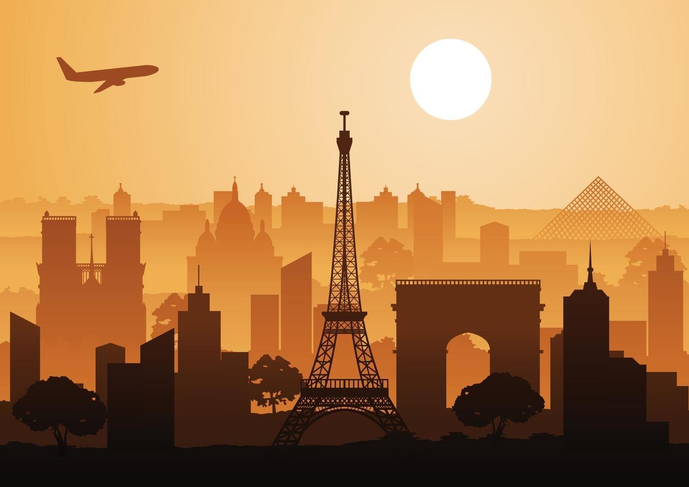 landmark of France vector