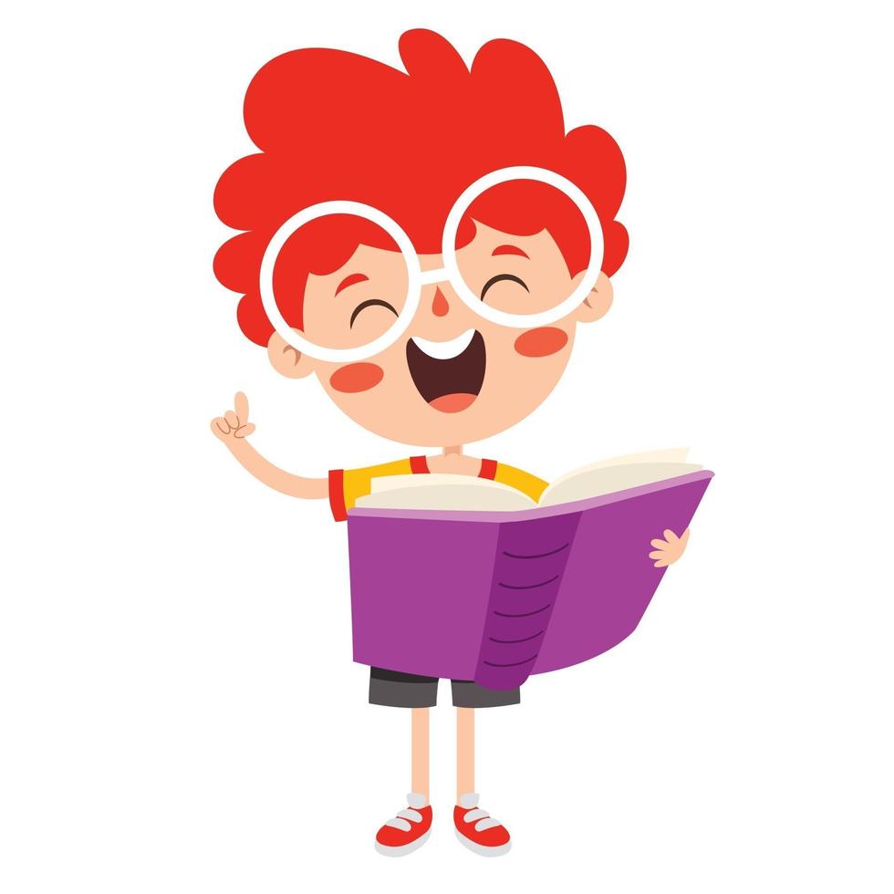 Education Concept With Funny School Child vector