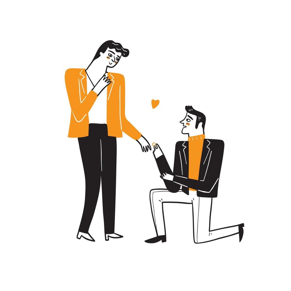 Homosexual couple celebrating love vector