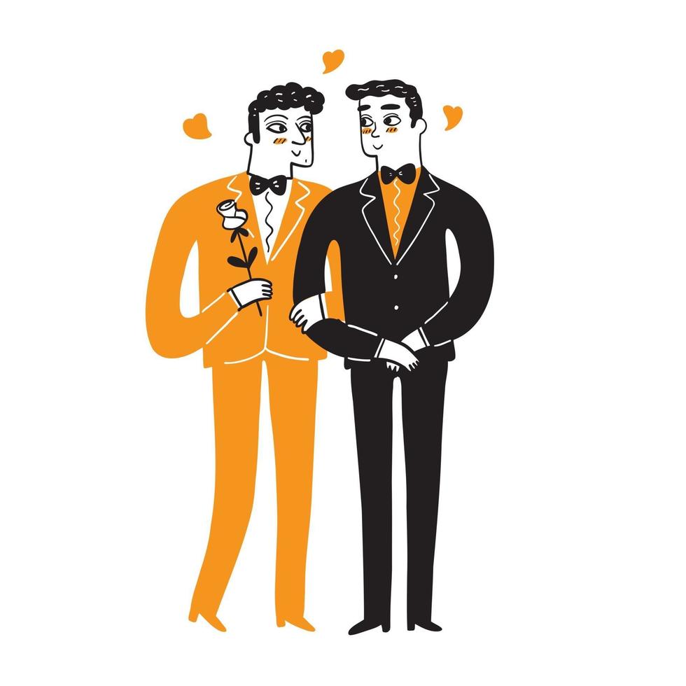 Homosexual couple celebrating love vector