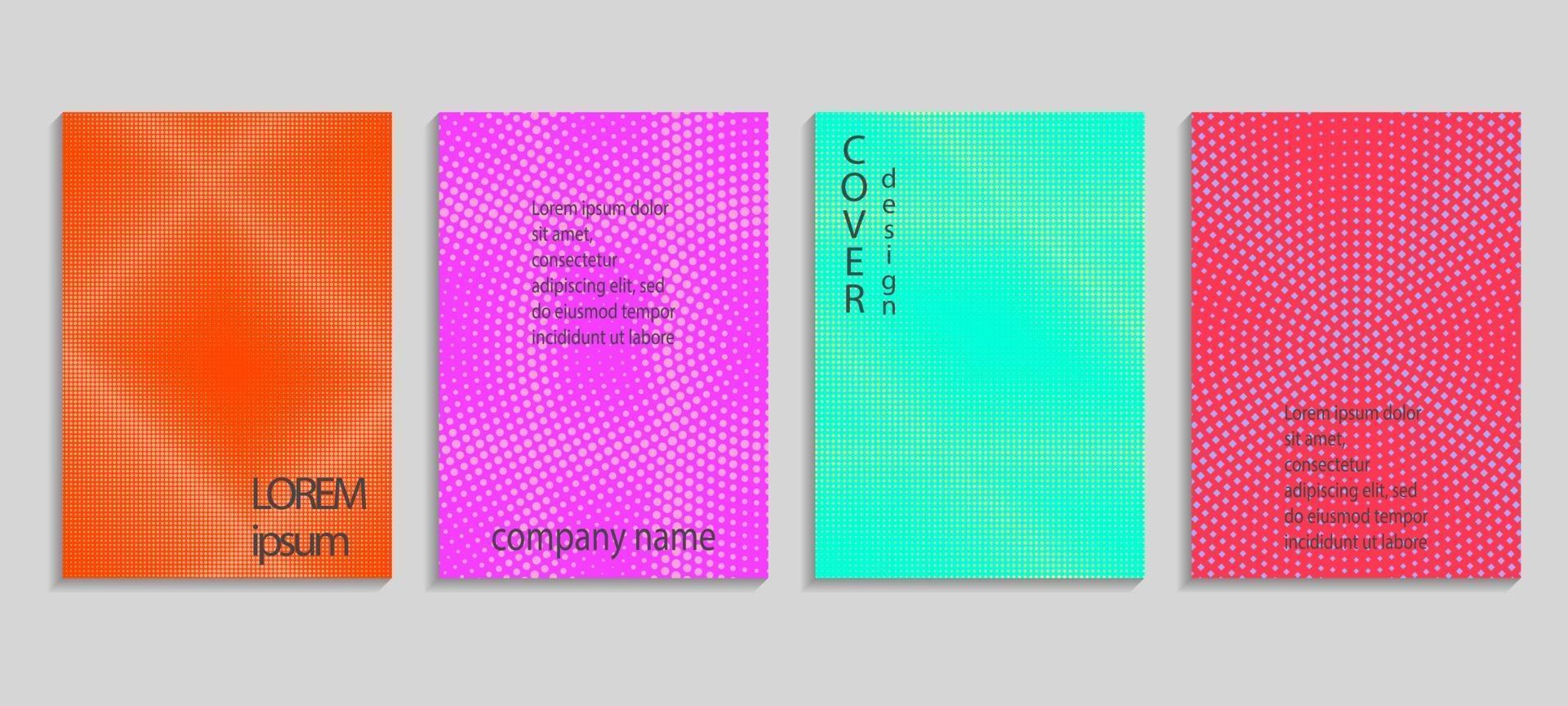 Minimal abstract vector halftone cover design template