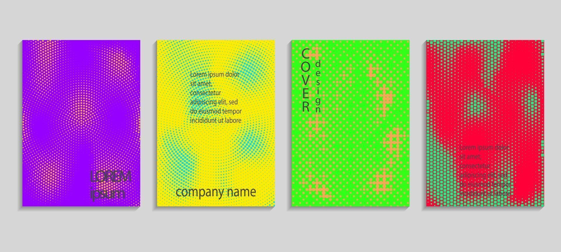 Minimal abstract vector halftone cover design template