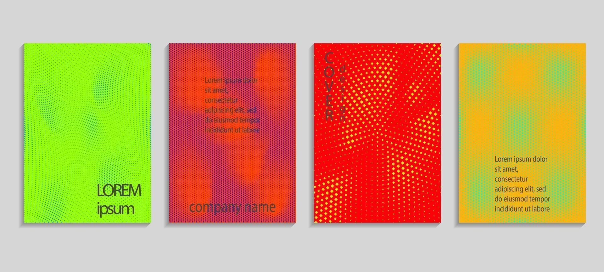 Minimal abstract vector halftone cover design template