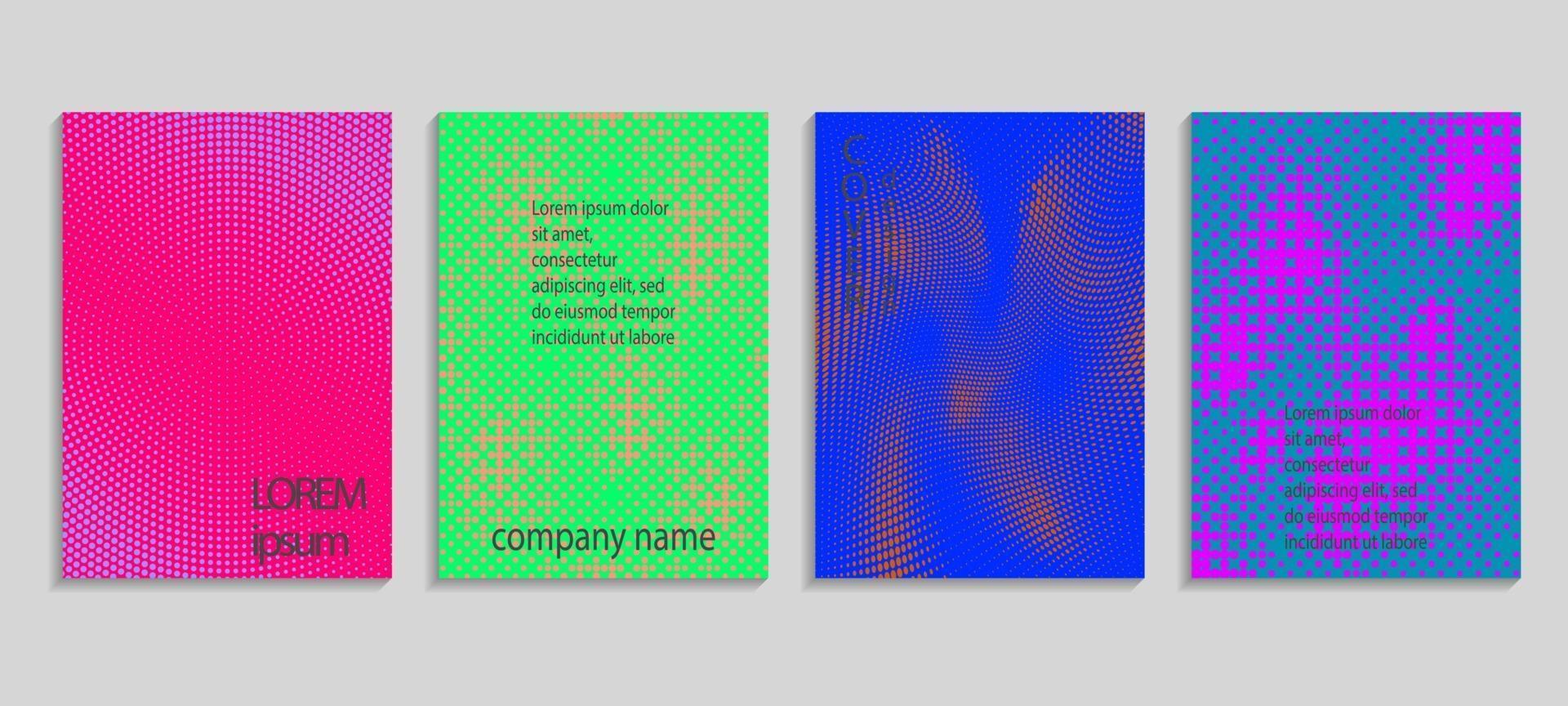 Minimal abstract vector halftone cover design template