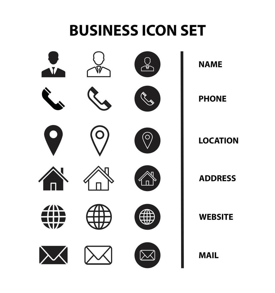 business communication icon set collection vector