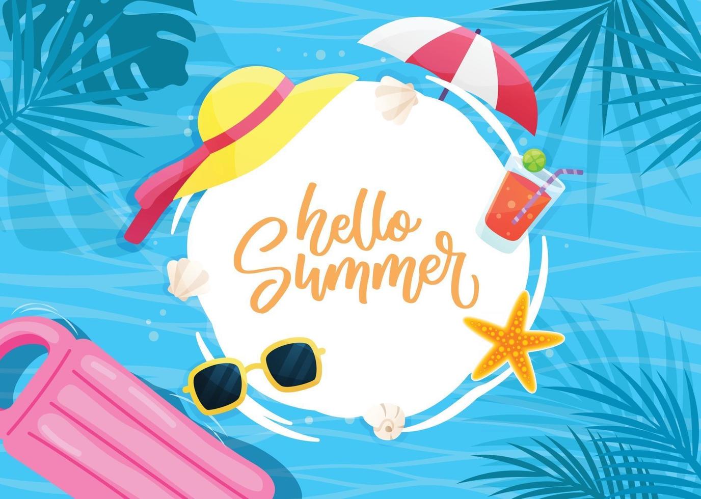 summer sale background template vector