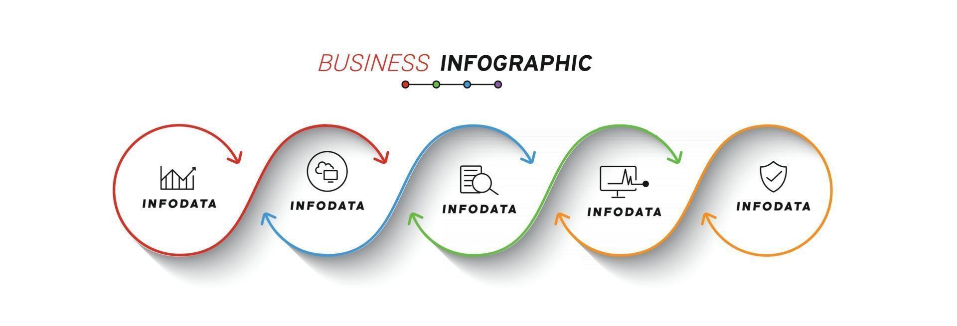 Design elements of business infographics Set of 3D infographics vector