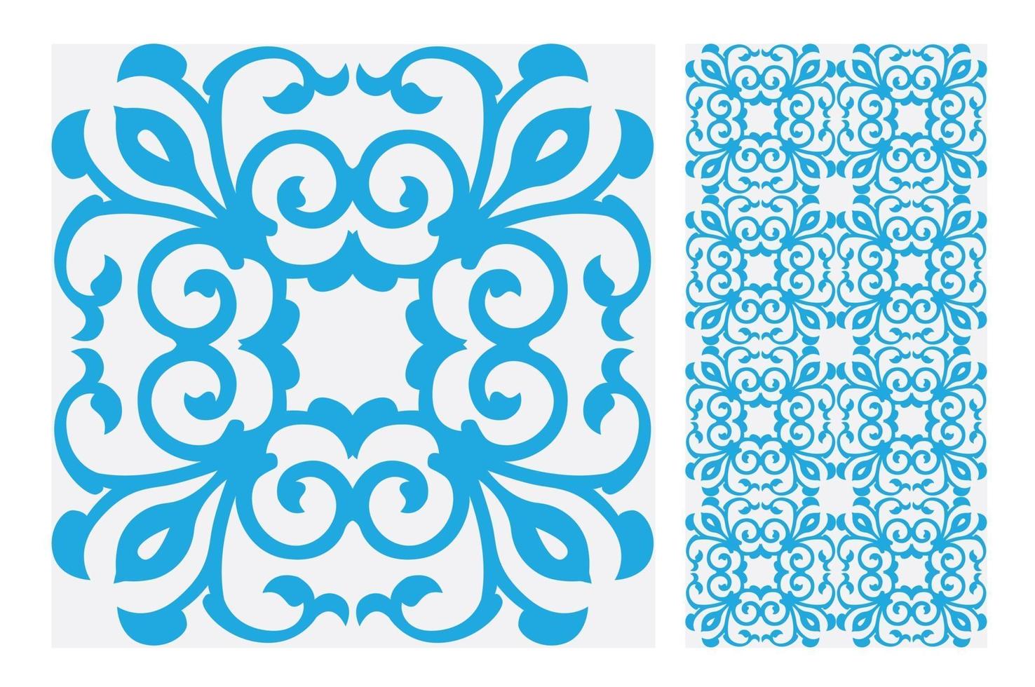 vintage tiles patterns antique seamless design in Vector illustration