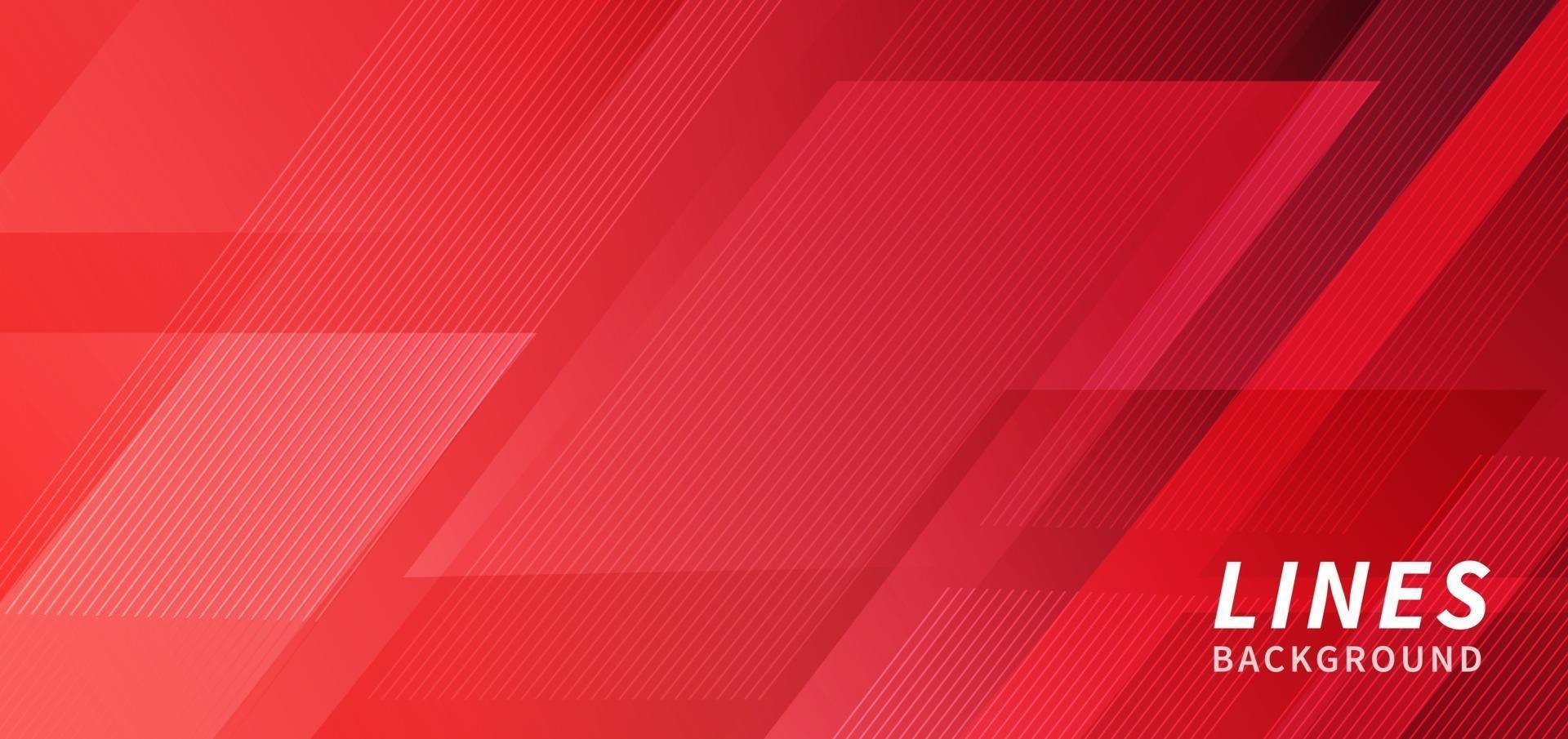 Red abstract tech geometric modern stripe line background Modern background template vector