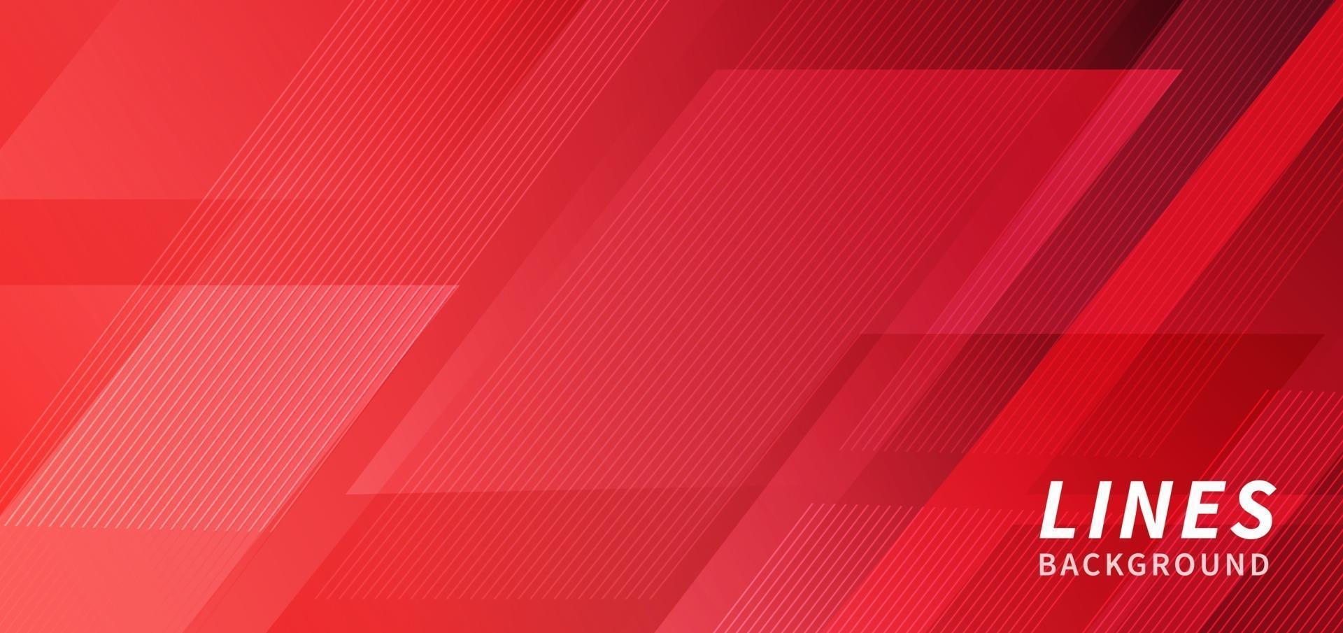 fondo de línea de raya moderna geométrica tecnología abstracta roja plantilla de fondo moderno vector