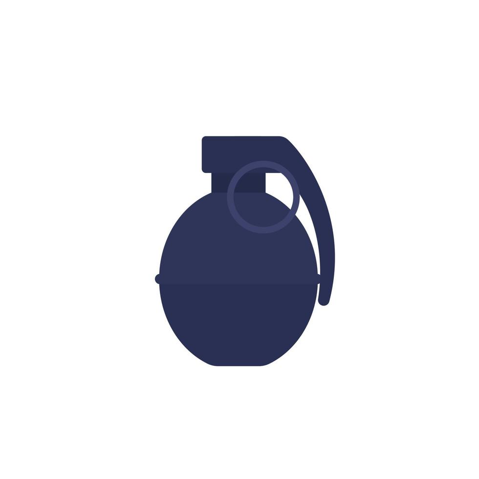 grenade on white vector icon