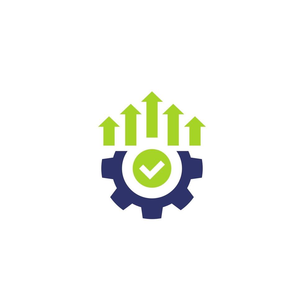 efficient production and efficiency icon vector