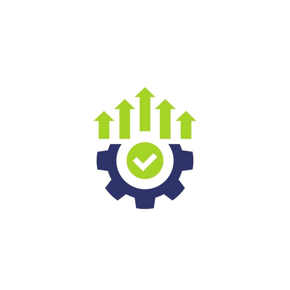 efficient production and efficiency icon vector