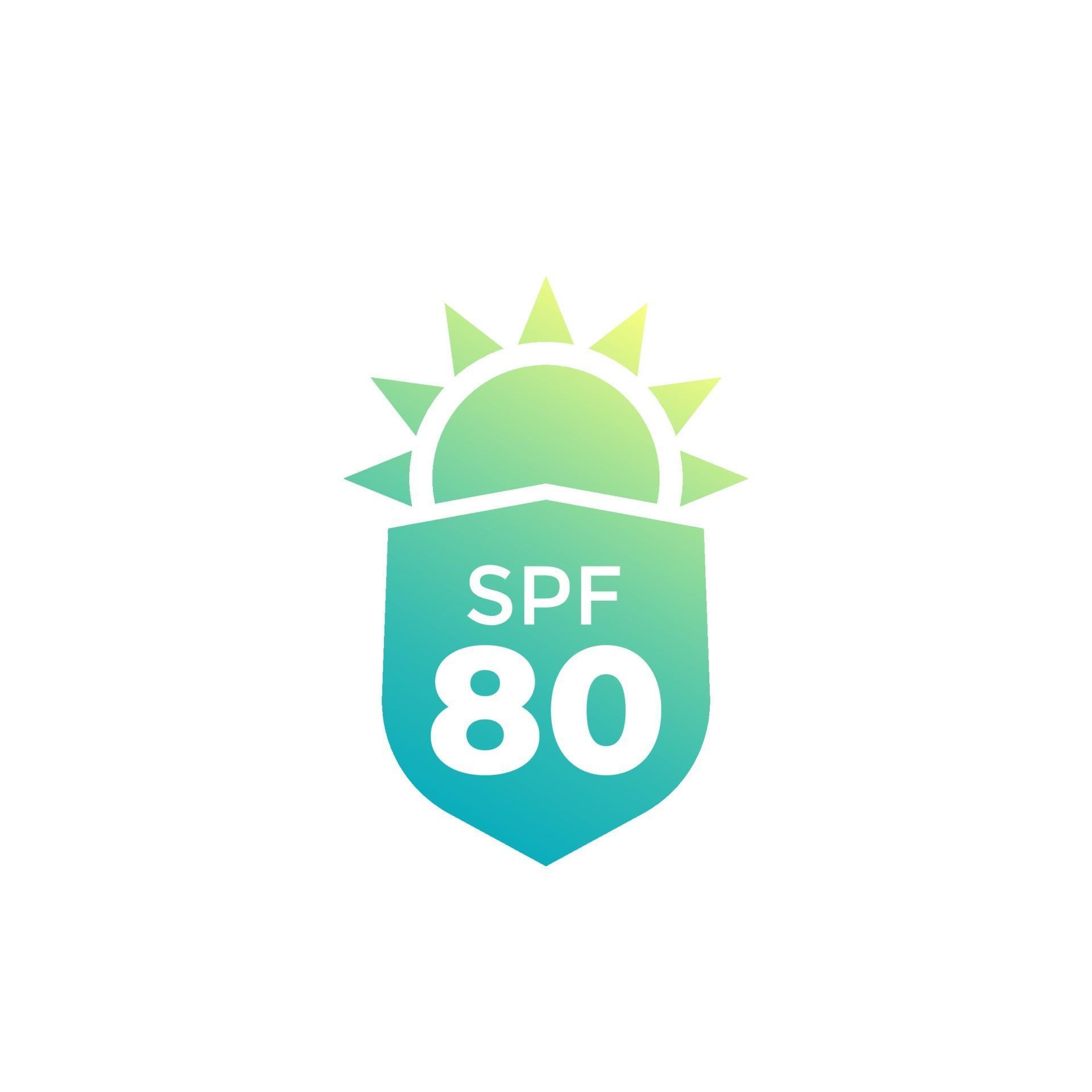 SPF 80 and UV protection vector icon 2396824 Vector Art at Vecteezy