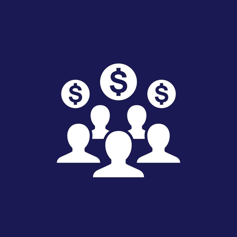 Employee cost or salary icon vector