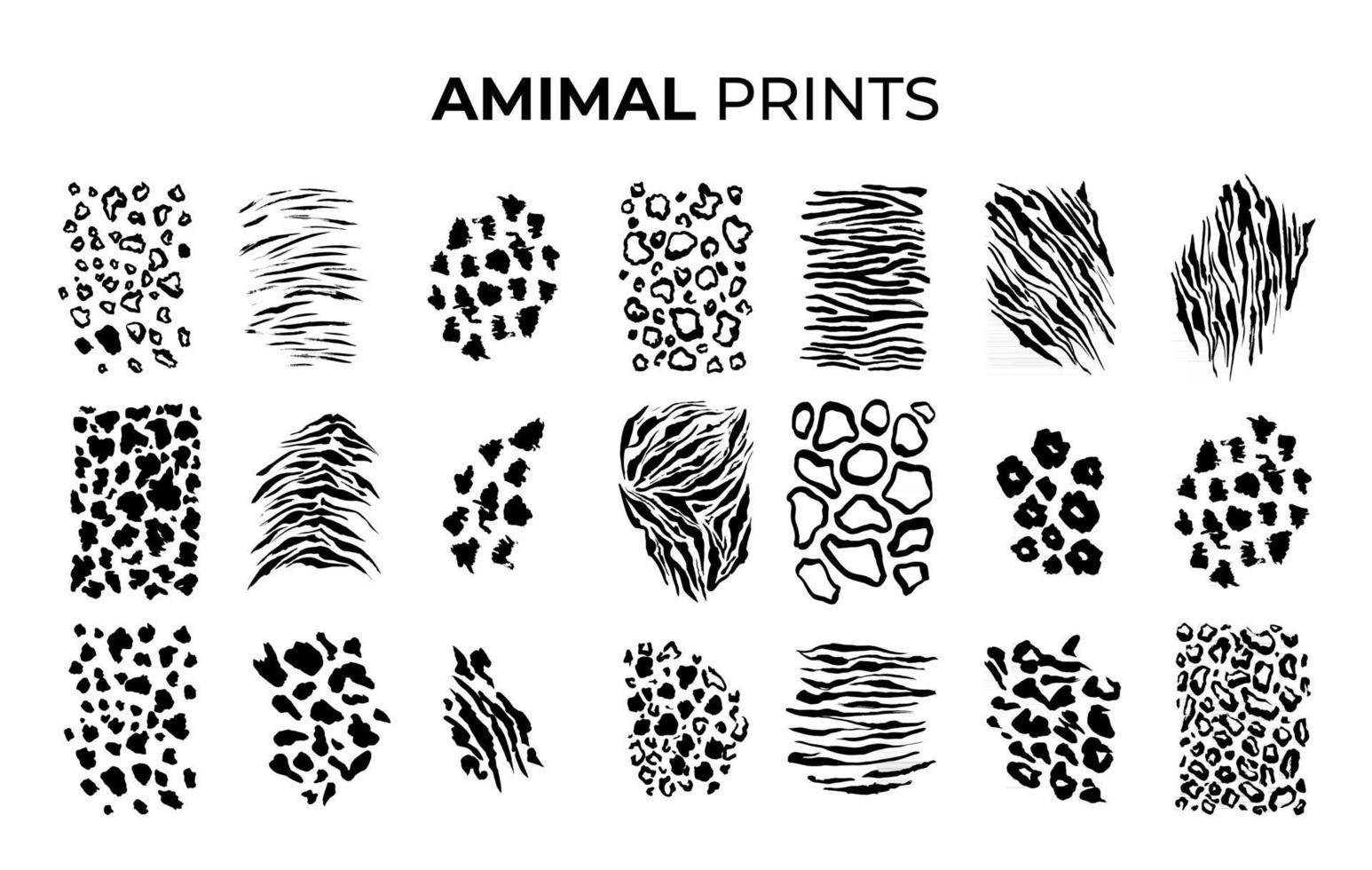 Tiger Black Silhouettes Tiger prints patterns vector