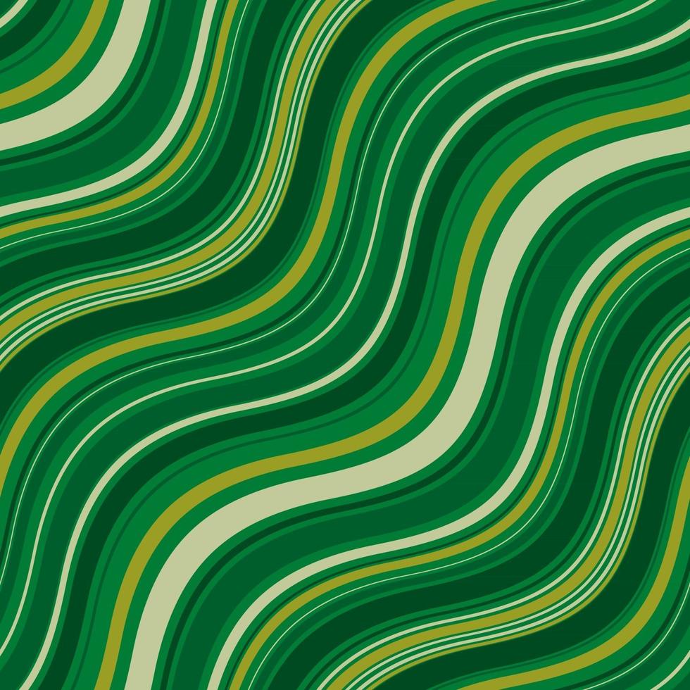 Seamless patterns with colorful waves green shades vector