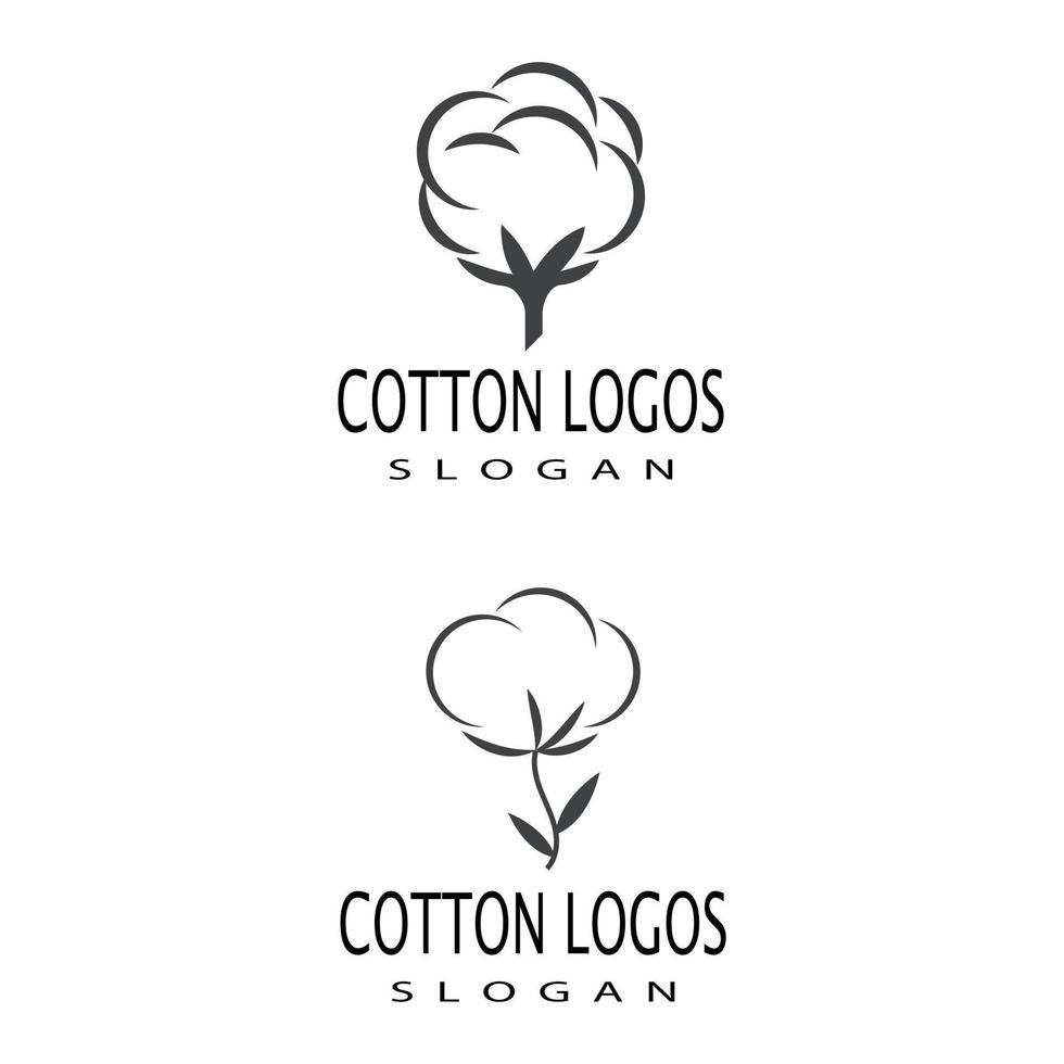 algodón logo plantilla vector símbolo naturaleza