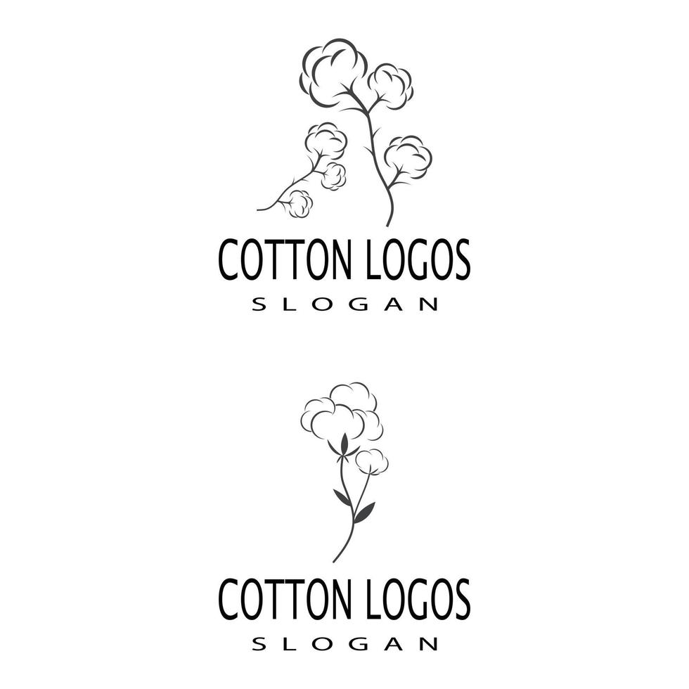 Cotton Logo Template vector symbol nature 2396893 Vector Art at Vecteezy