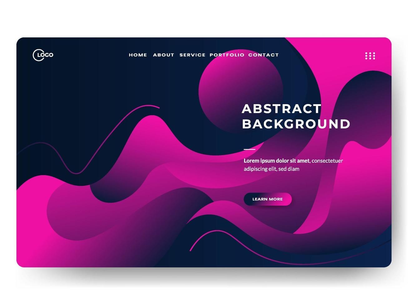 Liquid Abstract Background Pink Minimal for landing pages vector