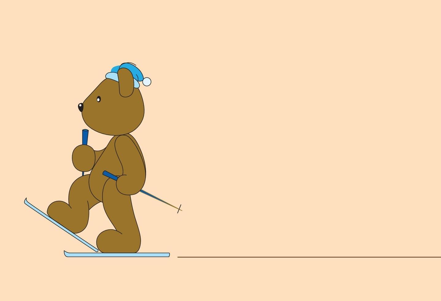 Little Bear cartoon character vector design