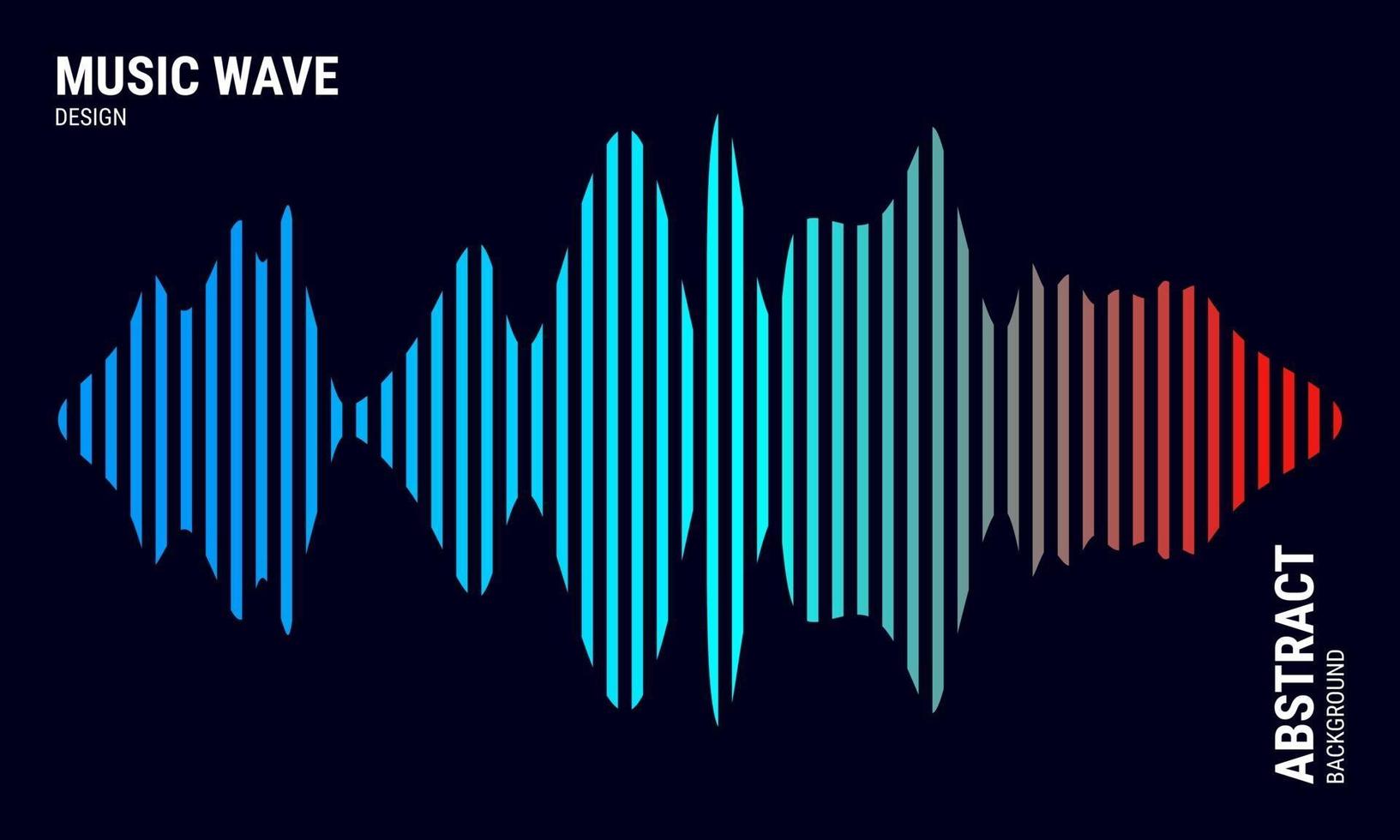 Music abstract background colored in blue and red gradations Equalizer for music Vector Illustration