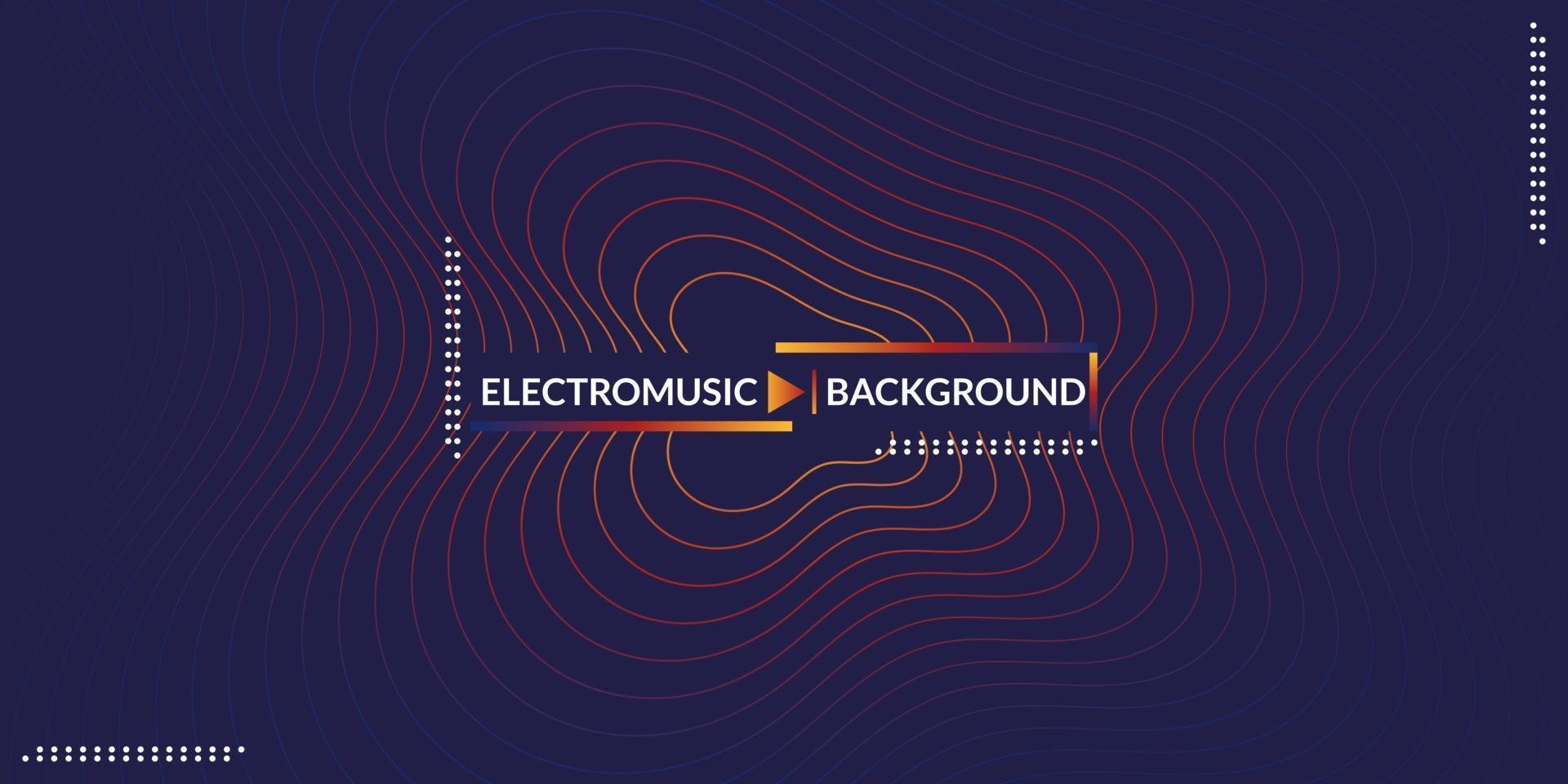 Abstract music background colorful electro sound wave design vector