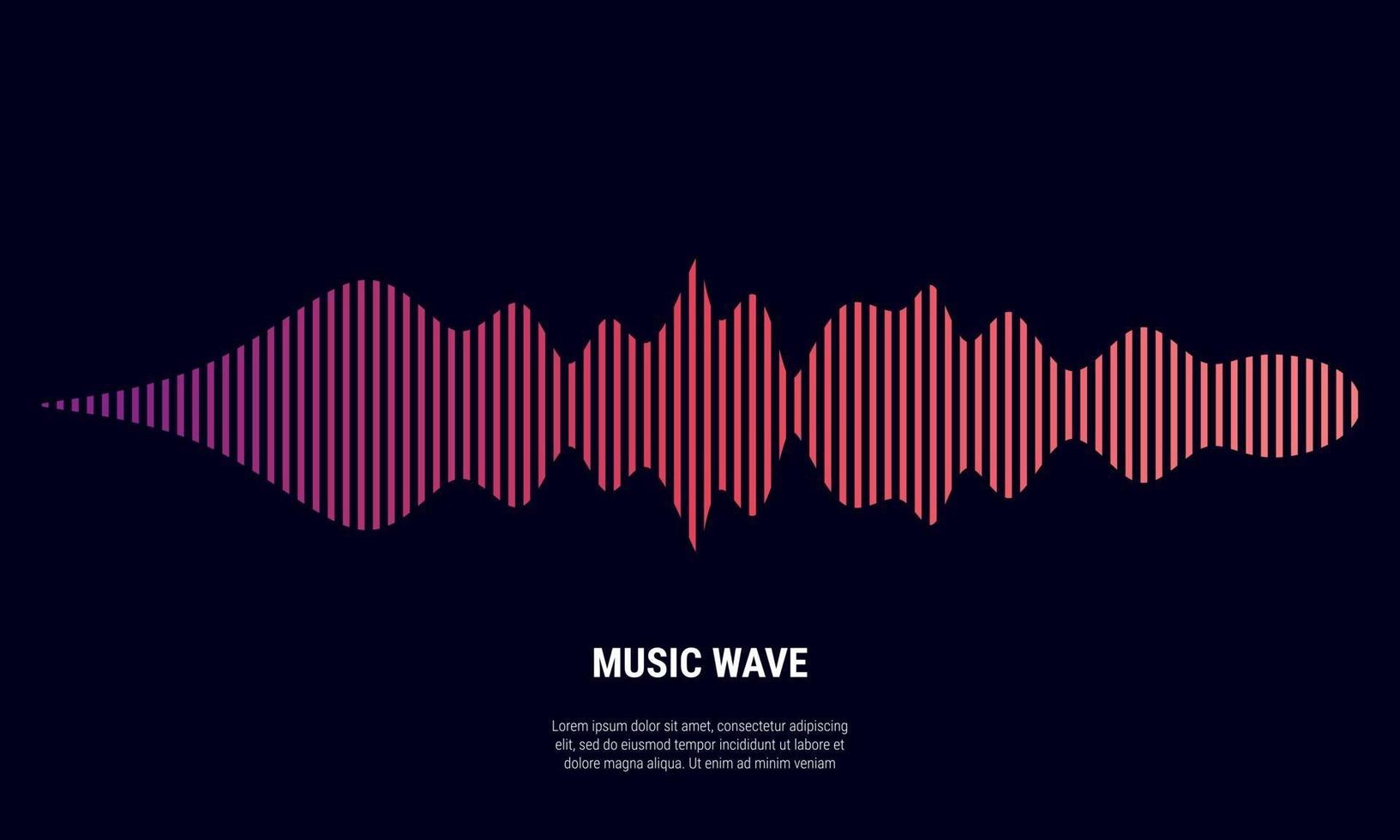 Music abstract background colored in red gradations vector