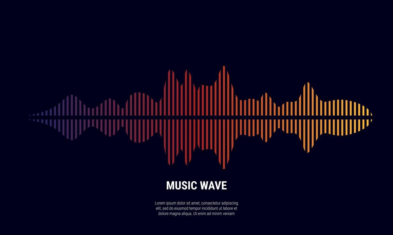 Music abstract background colored in purple red and yellow gradations vector