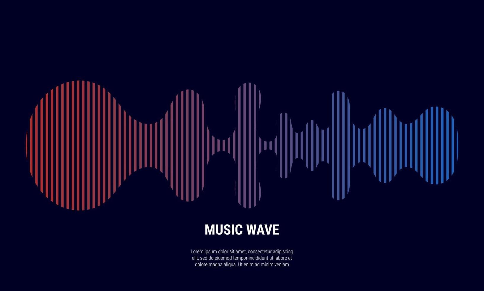 Music abstract background colored in red and blue gradations vector