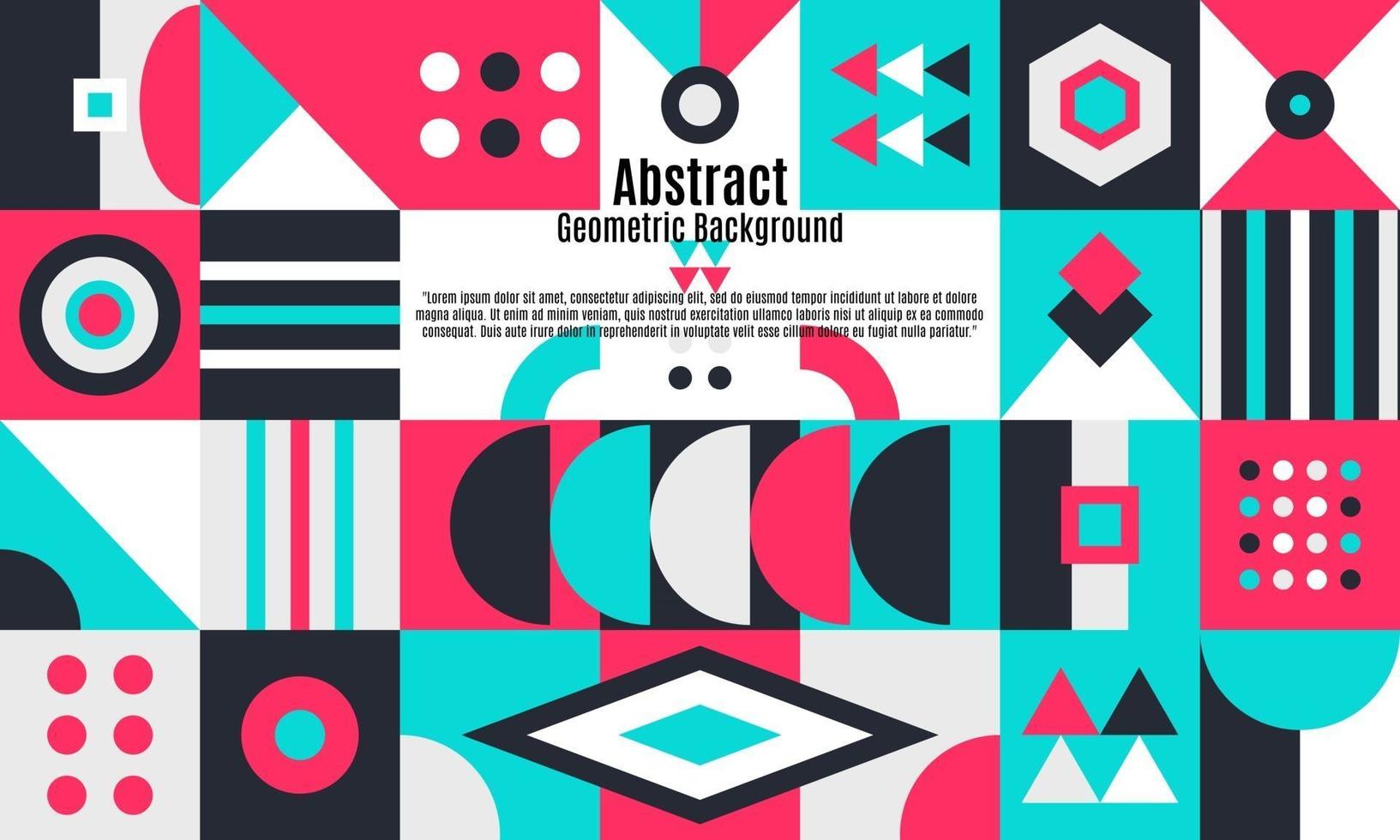 Abstract geometric background with minimal trendy design vector