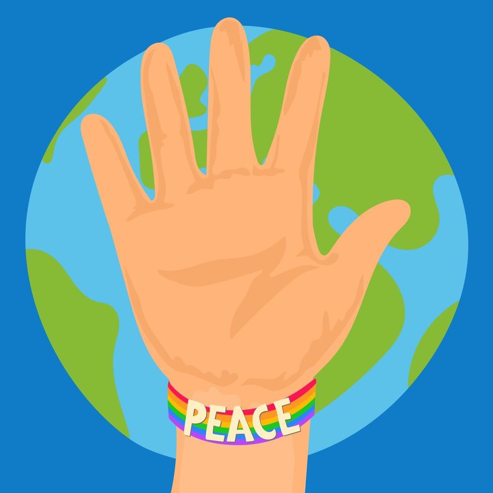 concepto del día internacional de la paz vector