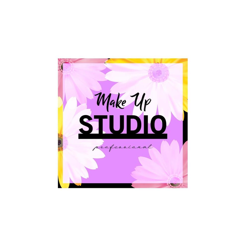 Creative make up logo design vector