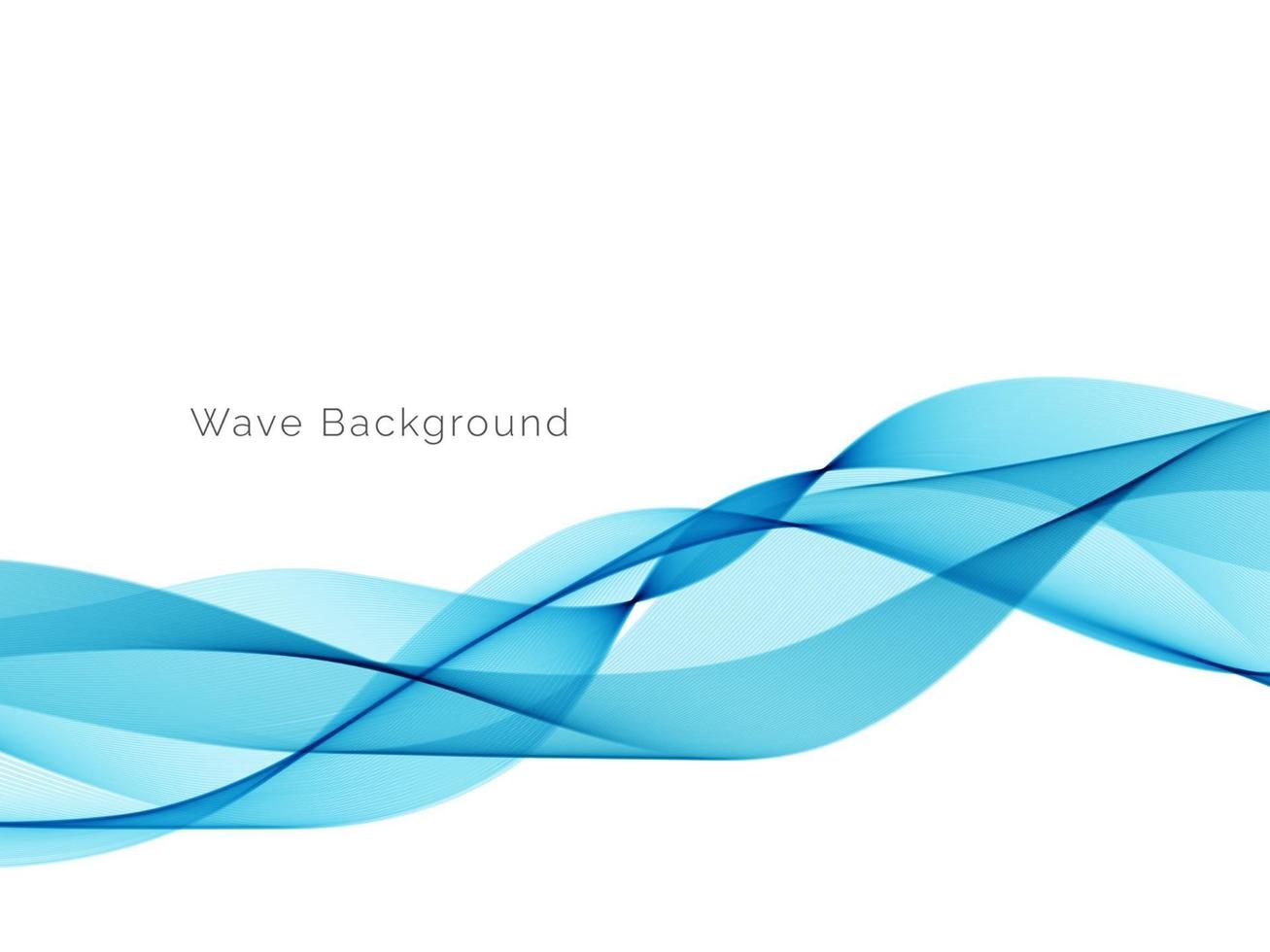 Blue wave design flowing stylish background vector