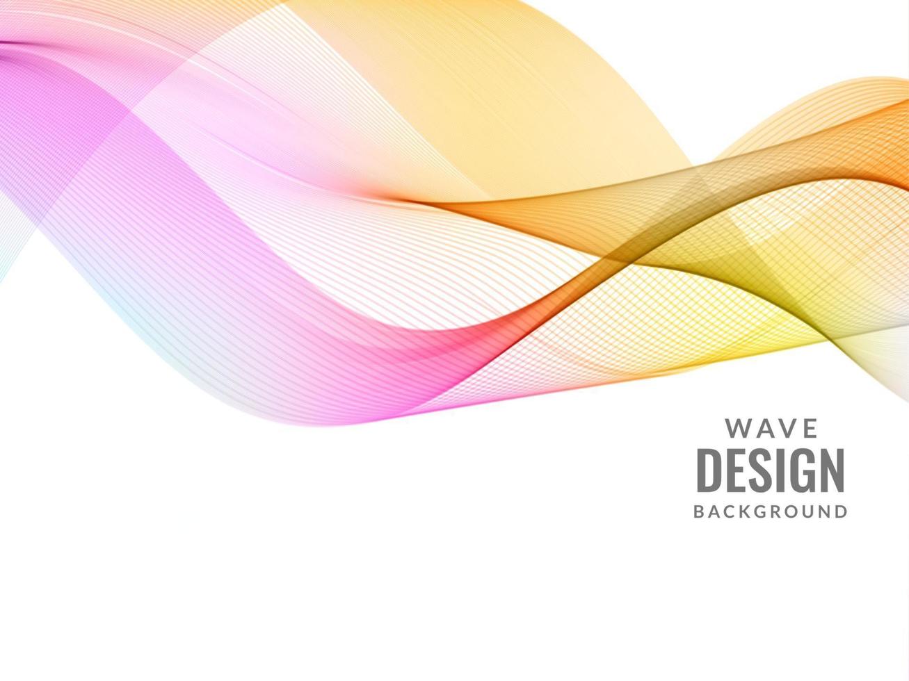 colorful dynamic wave style background design vector