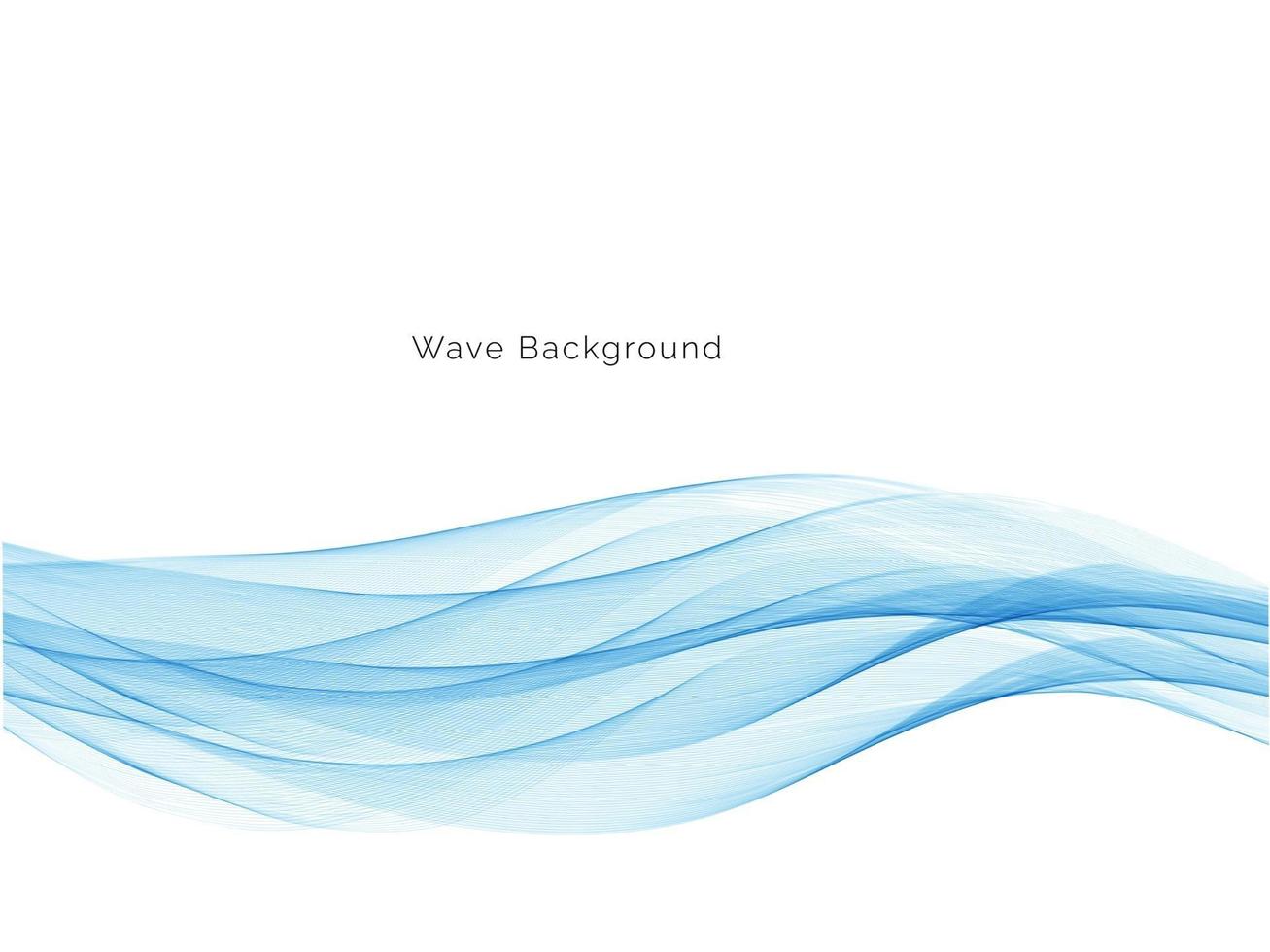 Decorative blue wave design modern background vector