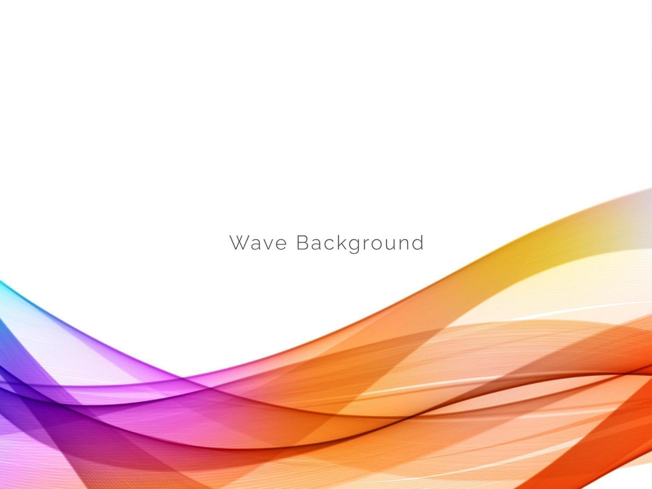 colorful dynamic wave style background design vector